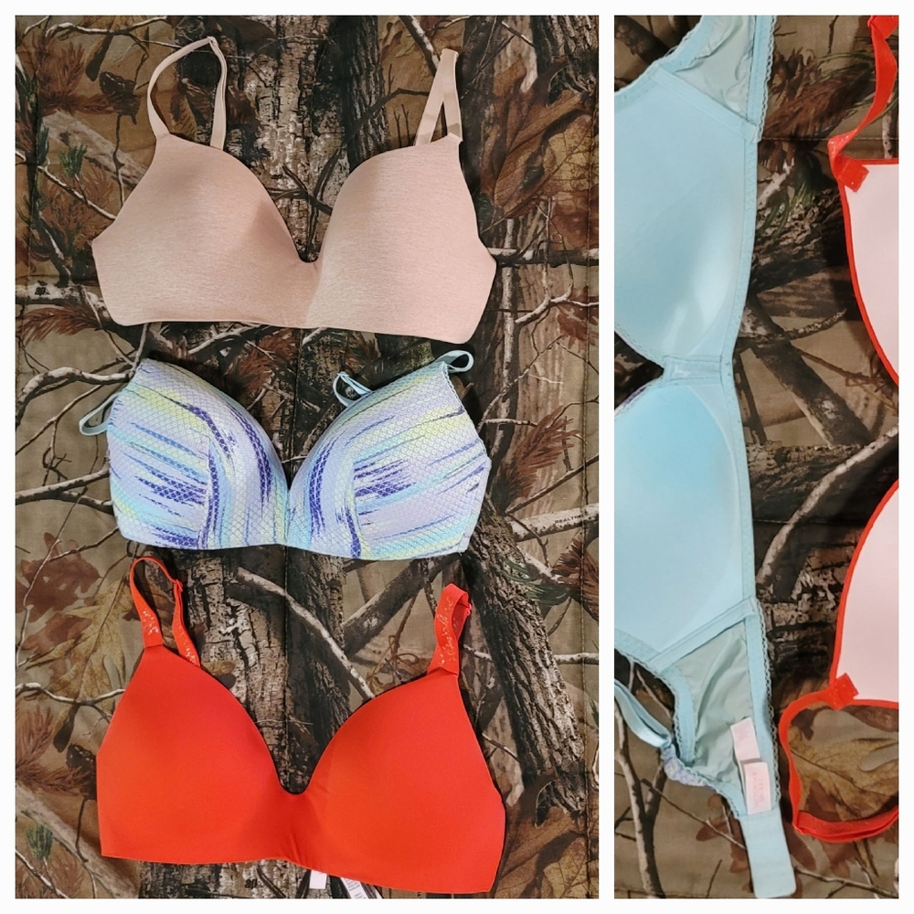 *SOLD on Mercari*3 Victoria's Secret Wireless Bras 34D